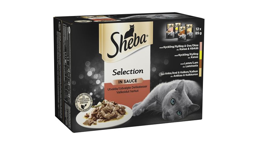 Sheba Kattmat Selection Utvalda Delikatesser I Sås 12-Pack 