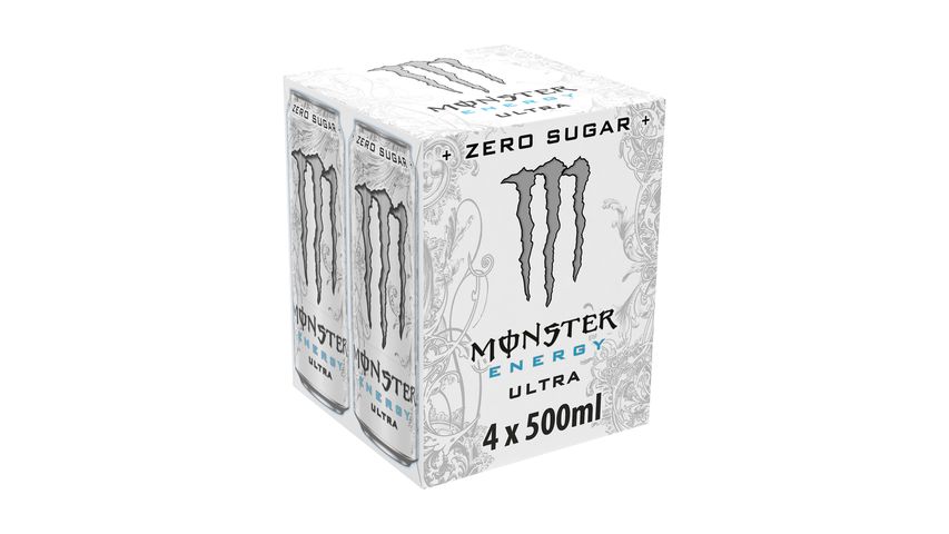 Monster Energy Carbonated Energy Drink Ultra 500 ml 4-p