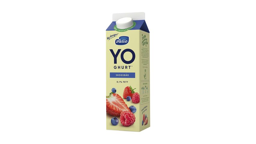 Valio Yo-Ghurt Skogsbär, 0,1%, 1L 