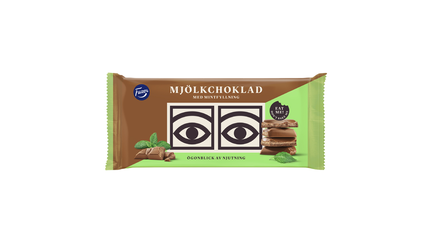 Fazer Ögon Mjölkchoklad Mint 121g