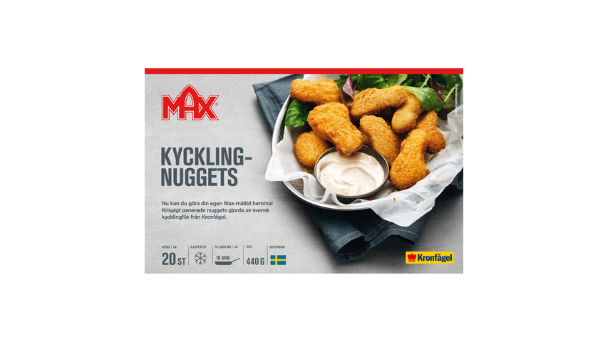 Kronfågel/MAX Kycklingnuggets 440g