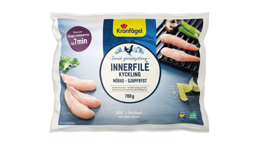 Kronfågel Kycklinginnerfilé Mörad 700g