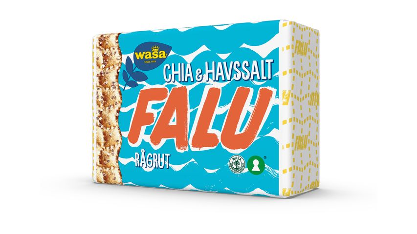 Wasa Knäckebröd Falu Råg-Rut Chia & havssalt 235g