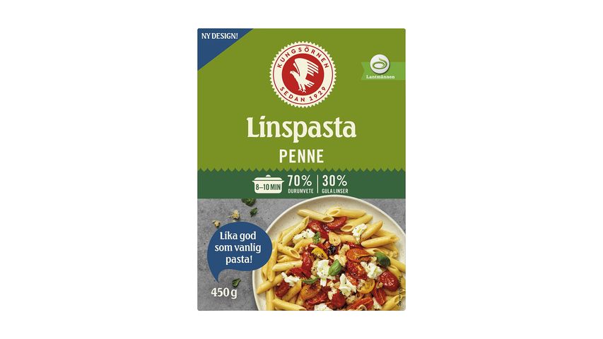 Kungsörnen Lentil Pasta Penne 450g