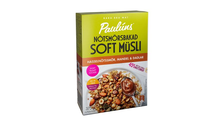 Paulúns Soft Müsli Hazelnut, Almond & Dates 375g