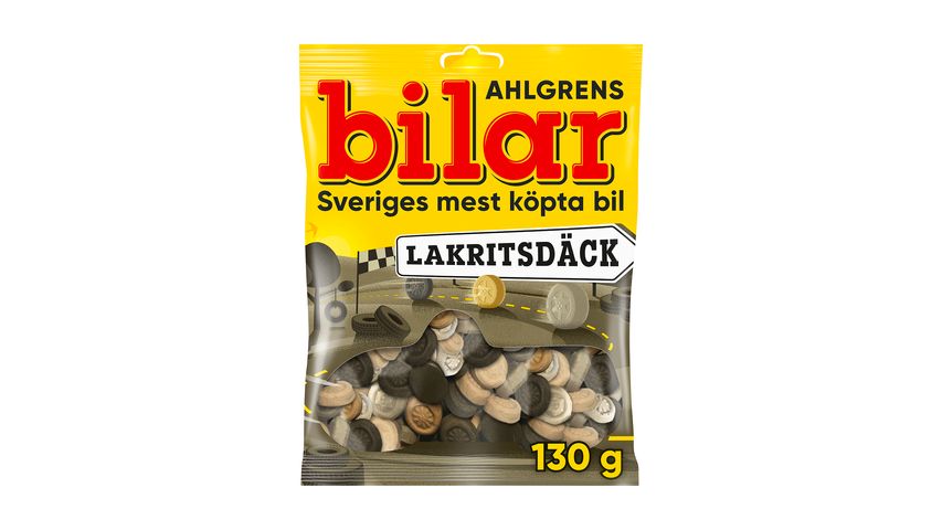 Ahlgrens Bilar Lakritsdäck 130g