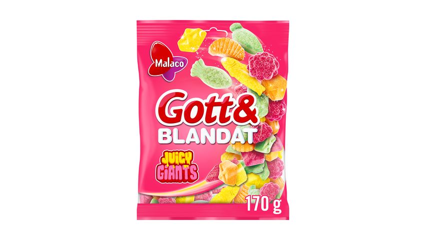 Malaco Gott & Blandat Juicy Giants 170g 