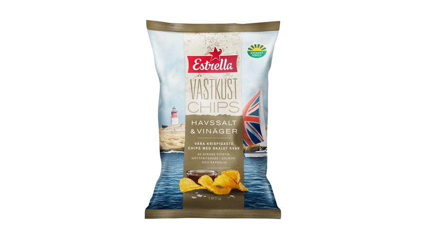 Estrella Västkustchips Havssalt & Vinäger 180g