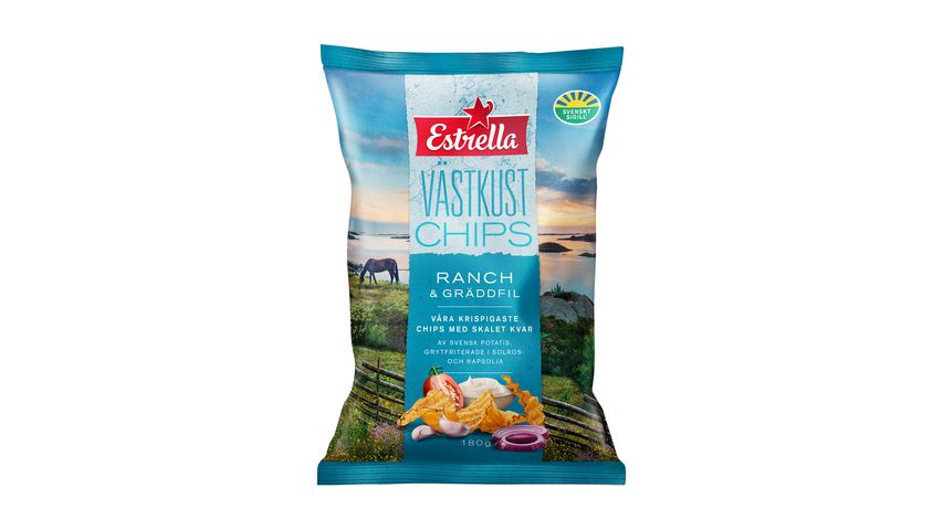 Estrella Västkustchips Ranch & Gräddfil 180g