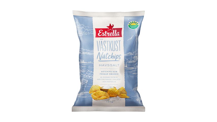 Estrella Västkust Nätchips Havsalt 160g