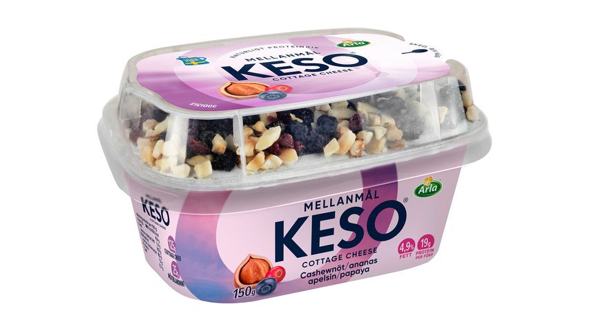 KESO ® Cottage cheese hasselnöt blåbär tranbär 145 g