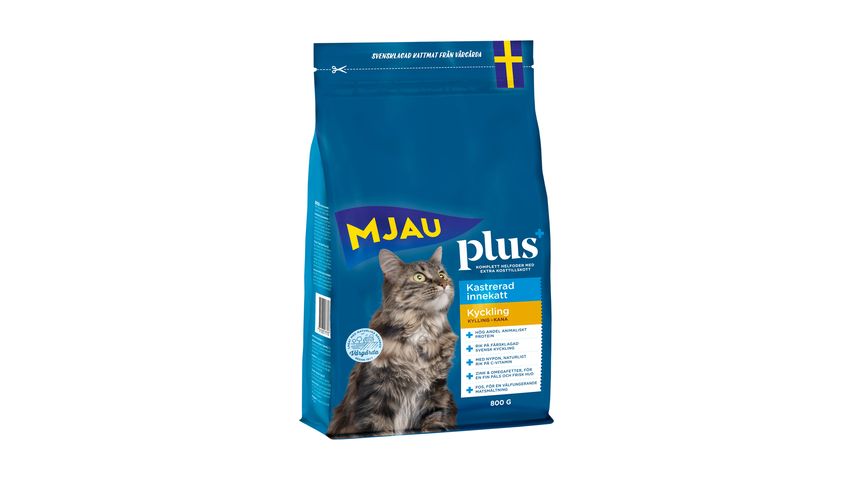 Meow Plus Dry food Neuter Indoor cat Chicken 800g