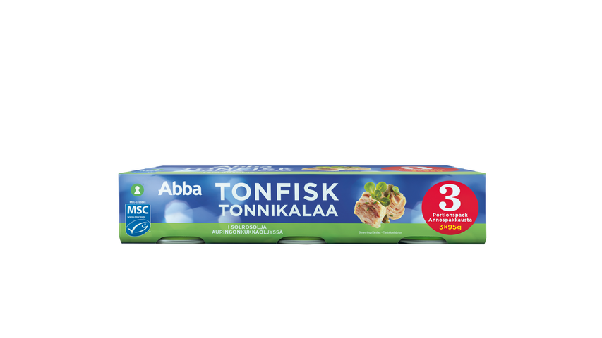 Abba MSC Tuna in Sunflower Oil 3-p 285g