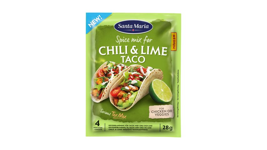 Santa Maria Chili & Lime Taco Spice Mix 28g