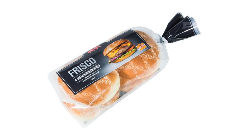 Korvbrödsbagarn Frisco Burger Buns 4-p