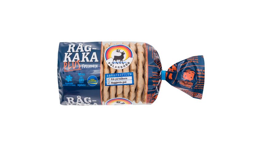 Polarbröd Rågkaka Plus Fullkorn 385g