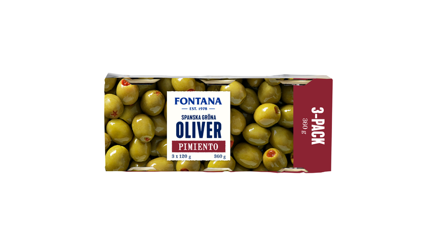 Fontana Oliver Green Pimiento 360g 3-p