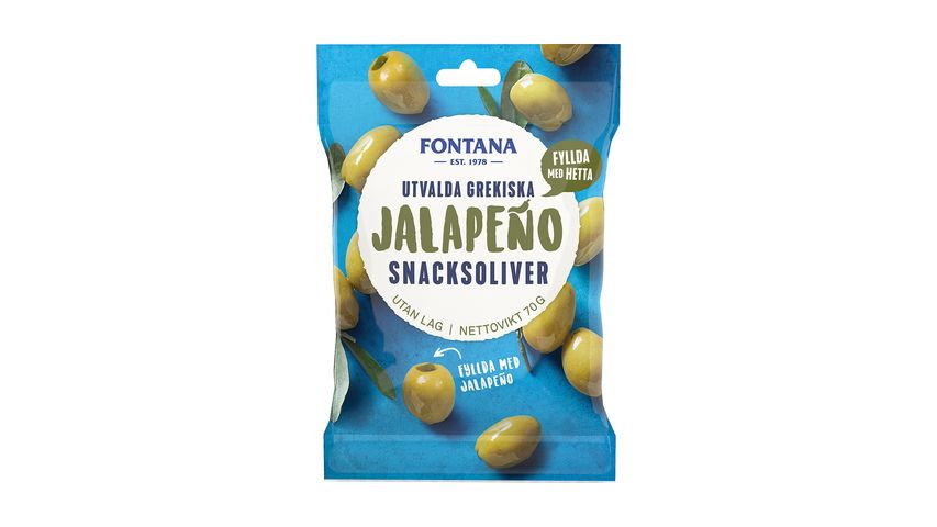 Fontana Snacksoliver Jalapeno Fyllda 70g