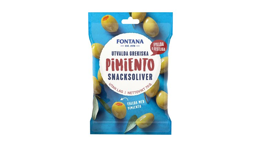 Fontana Snack Olives Pimiento Filled 70g