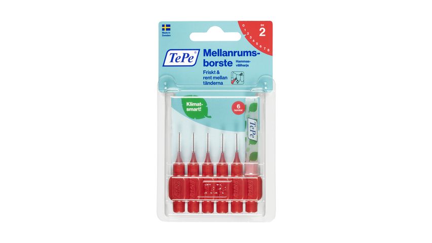 Tepe Mellanrumsborste Röd 0.5mm 6st