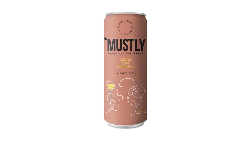 Mustly Sparkling Cold Press Lemon Rose 330ml