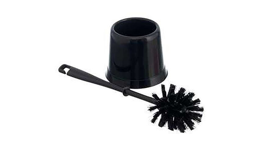 Black plastic toilet deals brush