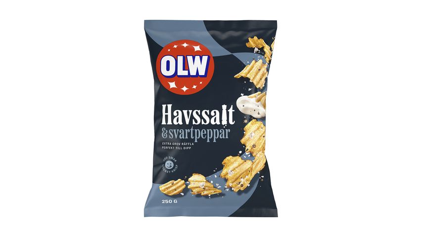 OLW Pepparchips BigCuts Havssalt Svartpeppar 250g