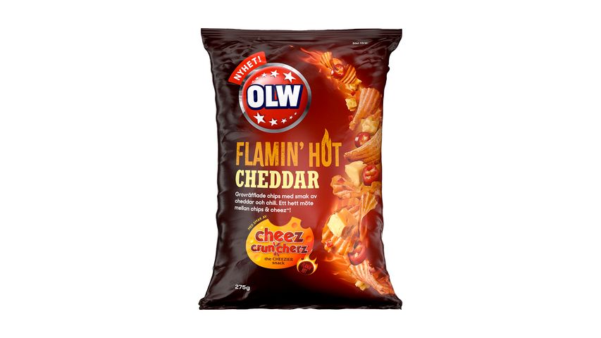 Olw Chips Flamin Hot Cheddar 275g