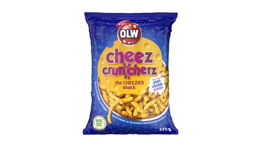 Olw Cheez Cruncherz® Sourcream & Onion 225g