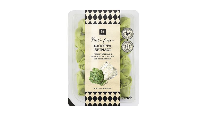 Garant Fresh Pasta Ricotta Spinach Tortelloni 250g