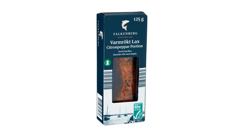 Falkenberg Lax Varmrökt Citronpeppar Portion 125g