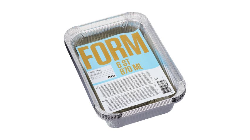 Fixa Foil Form With Lid 870Ml 6-p 