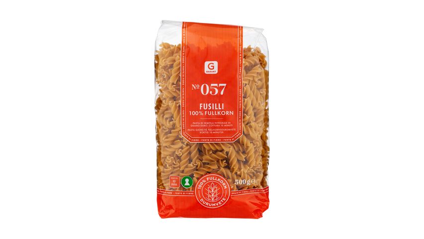 Garant Fusilli Fullkorn 500g