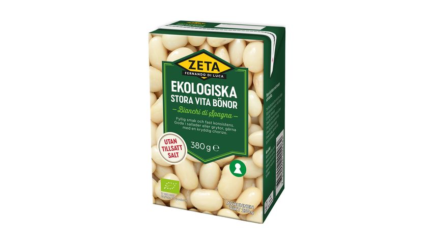 Zeta Large White Beans Organic 380g
