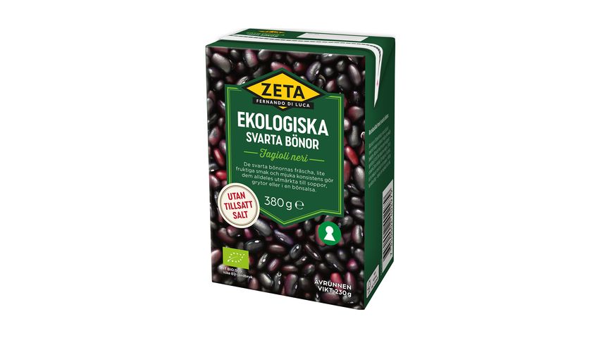 Zeta Black Beans Organic 380g
