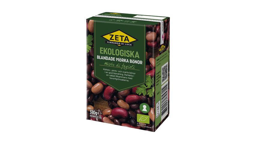 Zeta Bönor Blandade Mörka Eko 380/230G 