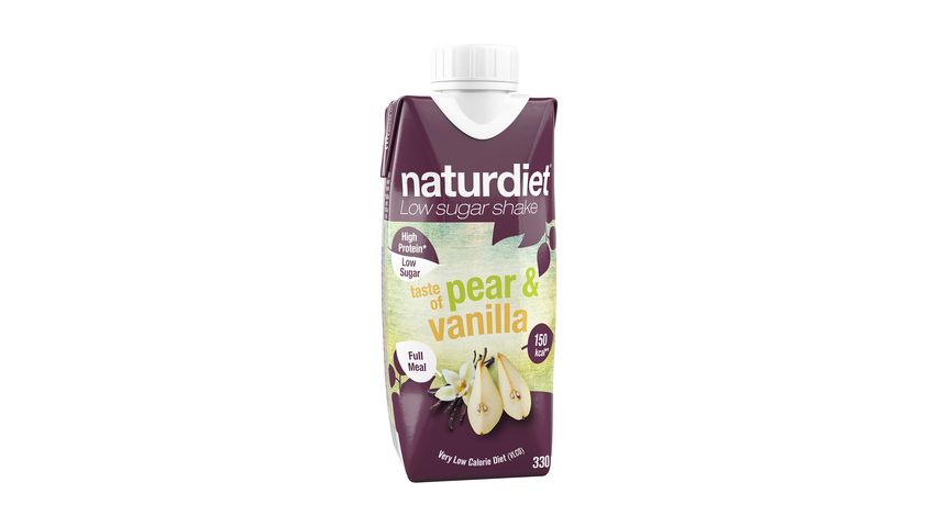 Naturdiet Shake Ready To Drink Pear Vanilla 330ml