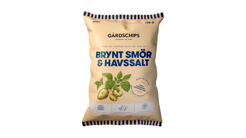 Gårdschips Brynt Smör & Havssalt 150g