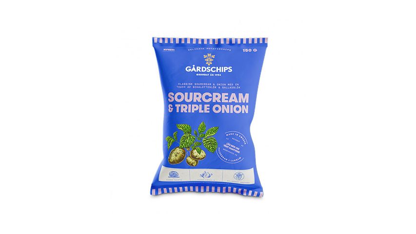 Gårdschips Sourcream & Triple Onion 150g