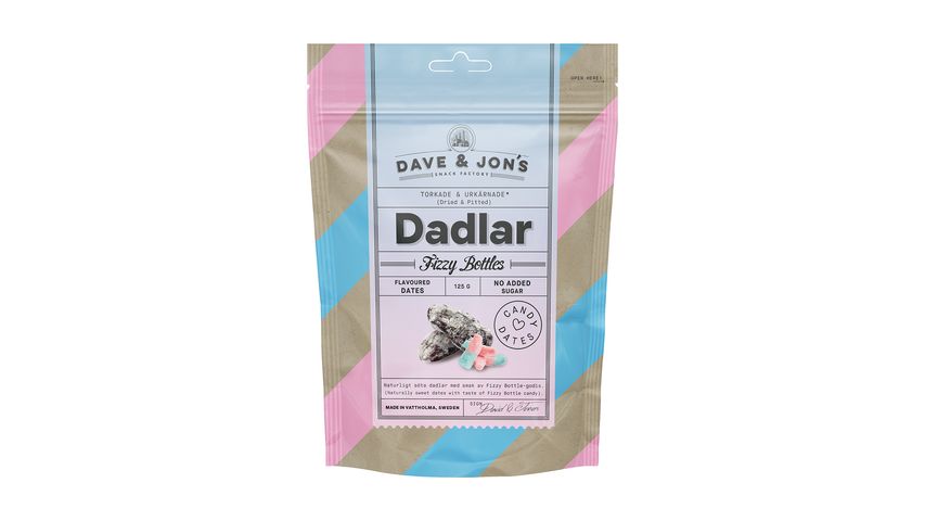 Dave & Jon's Dadlar Fizzy Bottles 125G 