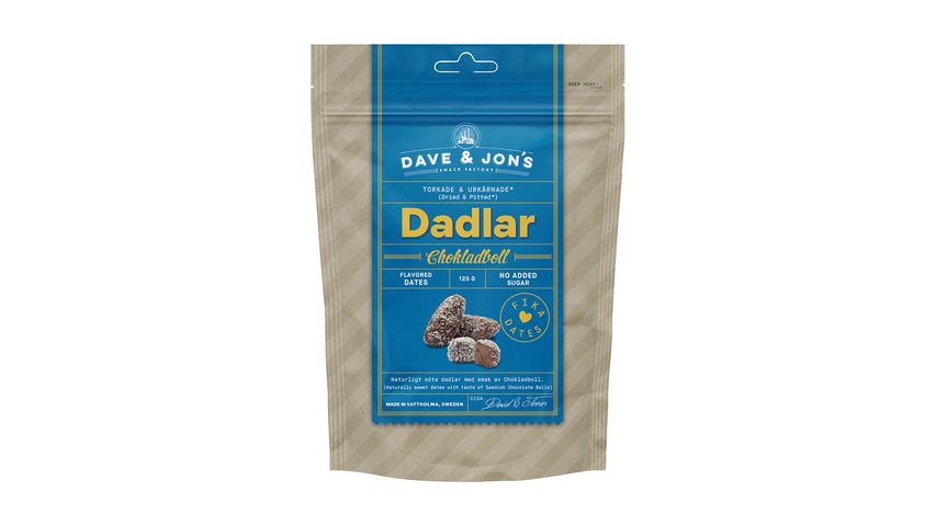 Dave & Jon's Dadlar Chokladboll 125G 