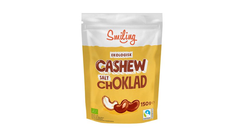 Smiling Cashew Salt Ljus Choklad 150g