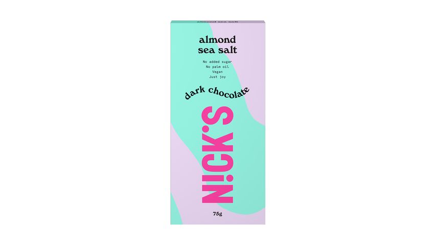 Nick's Dark Chocolate Almond Seasalt 75g