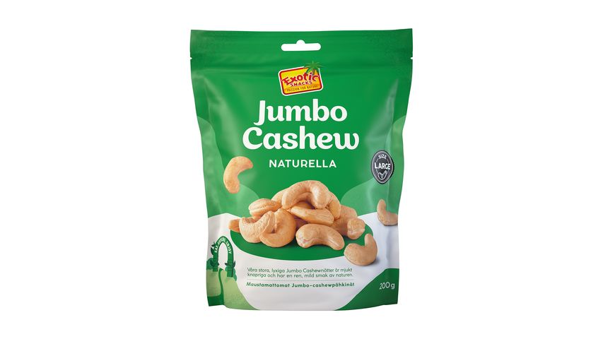 Exotic Snacks Jumbo Cashew Naturell 200g