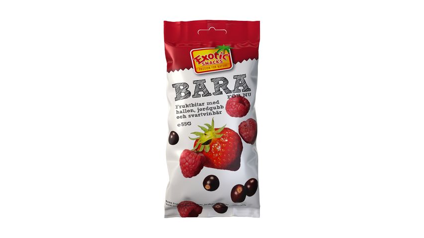 Exotic Snacks Bara Jordgubb, Hallon, Svartvinbär 55g 