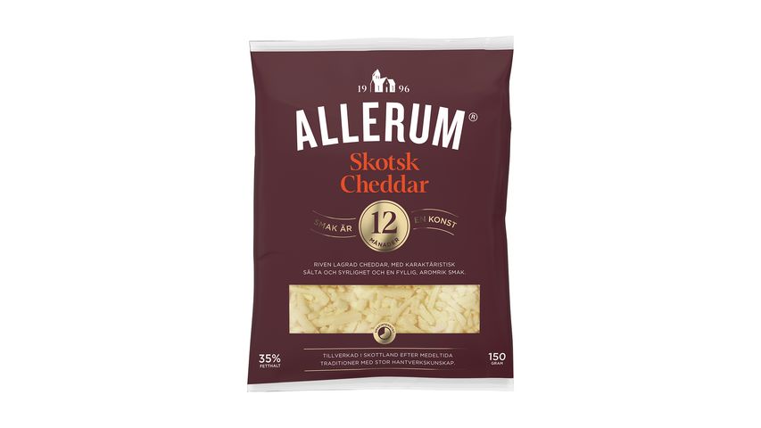 Allerum Cheddar Skotsk Riven 12Mån 150g