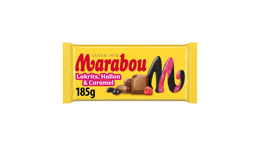 Marabou Lakrits, Hallon Och Caramel 185G 185g 