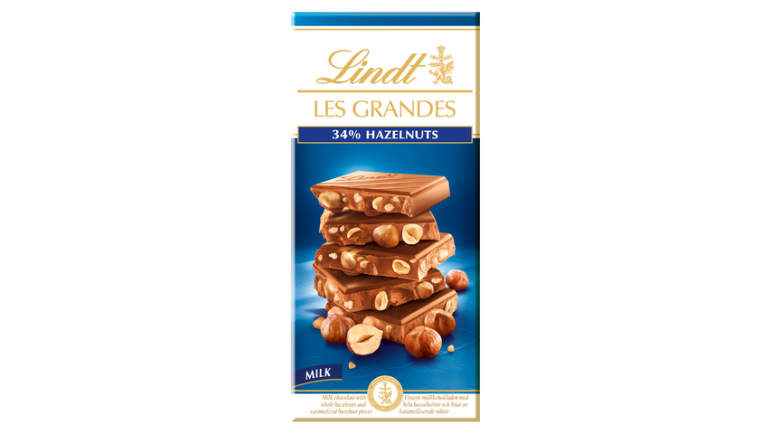 Lindt Les Grandes Milk Hazelnut 150g