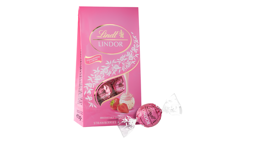 Lindt Lindor Strawberries & Cream 137g