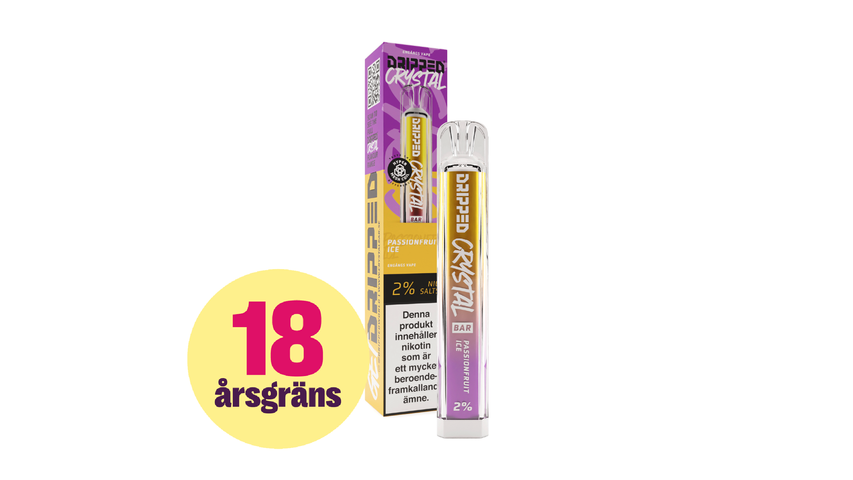 Dripped Crystal Bar E Cigg Passionfruit Ice 20mg K p online